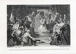Queen Philippa Interceding for the Lives of the Burghers of Calais, 1347, 1882 Queen Philippa Interceding for the Lives of the Burghers of Calais, 1347, 1882