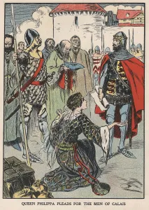 Calais Gallery: Queen Philippa Pleads for the Men of Calais, 1346 (early 20th century)