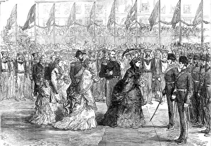 Europeans Prints: The Queen at Portsmouth inspecting the Naval Brigade of the Ashantee War