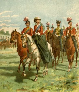 Review Prints: The Queen and the Prince Consort at a Review. Creator: Unknown