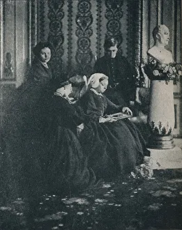 The Queen, with the Prince of Wales, the Princess Royal and the Princess Alice, in 1862, c1862, (1 Artist: William Samuel Bambridge