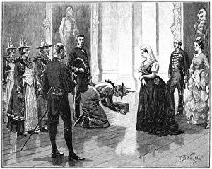 Wollen Prints: The queen receiving the Burmese embassy