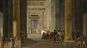Jews Gallery: The Queen of Sheba before the Temple of King Solomon in Jerusalem, ca 1630-1634