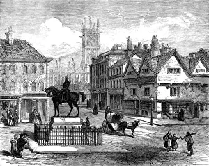Saxe Coburg Gotha Albert Prints: Queen-Square, Wolverhampton, with statue of the late Prince Consort
