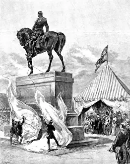 Granite Prints: The Queen unveiling the equestrian statue of the Prince Consort