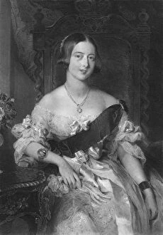 Queen Victoria (1819-1901), 1851.Artist: Frederick Bacon