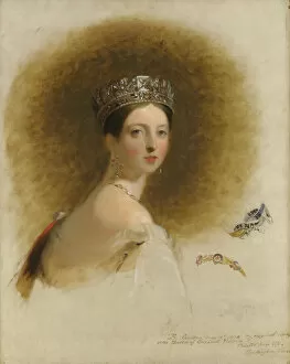 Crown Collection: Queen Victoria, 1838. Creator: Thomas Sully