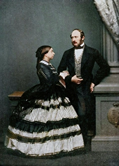 Saxe Coburg Gotha Albert Prints: Queen Victoria and Albert, Prince Consort, 1861 (1964). Creator: John Jabez Edwin Mayall
