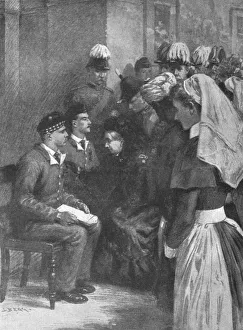 Patient Prints: Queen Victoria conferring the Victoria Cross on heroes of Dargai... May 14, 1898, (1901)