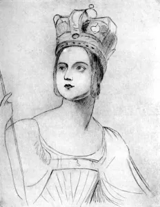George Hayter Prints: Queen Victoria in her coronation robes, 1837, (1901). Artist: George Hayter
