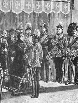 Decorating Prints: Queen Victoria decorating Officers