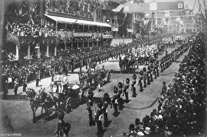 Golden Jubilee Prints: Queen Victoria being driven through central London during her Golden Jubilee celebrations