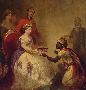 Albert Prints: Queen Victoria Giving the Bible to an African Chief (The Secret of England's Greatness)