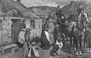 Visiting Prints: Queen Victoria and her Highland Tenants, c1870s, (1901). Creator: Unknown