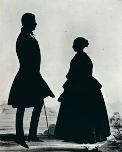 Queen Victoria and Lord Melbourne, 1911. Artist: George Atkinson Queen Victoria and Lord Melbourne, 1911. Artist: George Atkinson