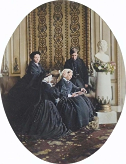 Saxe Coburg And Gotha Duke Of Prints: Queen Victoria in Mourning, 1862. Creator: William Samuel Bambridge