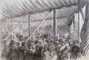 Blackfryars Bridge Prints: Queen Victoria Opening Blackfriars Bridge, London, 1869
