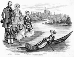 Boater Gallery: Queen Victoria and Prince Albert with their six eldest children, c1850