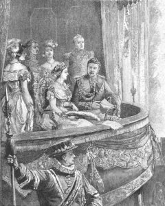 Queen Victoria and the Prince Consort at the Royal Italian Opera, 1849, (1901) Queen Victoria and the Prince Consort at the Royal Italian Opera, 1849, (1901)