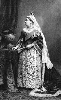 Images Dated 12th March 2007: Queen Victoria in her state robes, 1887 (1900).Artist: Walery