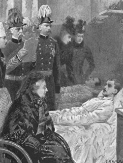 Patient Prints: Queen Victoria... visiting Soldiers wounded in the Indian Frontier campaigns