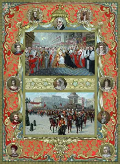 Commemorative Prints: Queen Victorias coronation, 1837 and Golden Jubilee, 1887