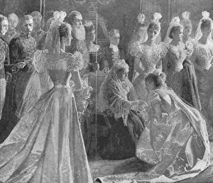 Celebrations Prints: Queen Victorias Diamond Jubilee: Drawing-Room at Buckingham Palace, May 11, 1897, (1901)