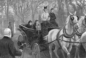 Elderly Prints: Queen Victorias last drive; Osborne, January 15, 1901. Creator: Unknown