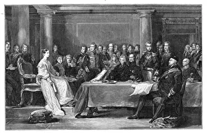 Wilkie Prints: Queen Victorias first council, c1837