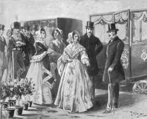 Public Transport Prints: Queen Victorias first train journey, from Slough to Paddington, June 13, 1842, (1901)