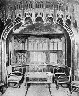 Queen Victorias pew in St Georges chapel, Windsor, 1901.Artist: Eyre & Spottiswoode