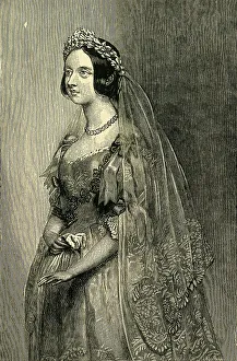 Rev Charles Bullock Prints: The Queen on Her Wedding Day, 10 February 1840, (c1897). Creator: Unknown