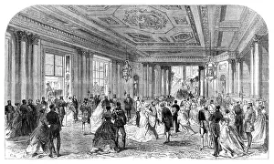 Guests Prints: The Queen's Drawingroom: Grand Entrance-Hall, Buckingham Palace, 1868. Creator: C. R