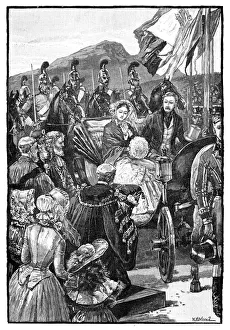The Queens entry into Edinburgh, c1840s, (1900)