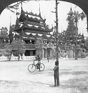 Mandalay Prints: Queens Golden Monastery, Mandalay, Burma, 1908. Artist: Stereo Travel Co