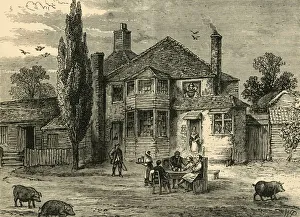 Barmaid Gallery: The Queens Head and Artichoke. c1876. Creator: Unknown