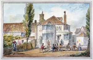 George Shepherd Prints: The Queens Head and Artichoke Inn, Regents Park, London, c1810
