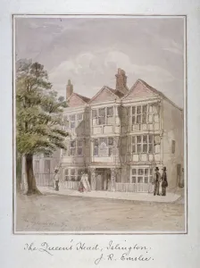 Emslie Prints: The Queens Head Inn, Islington, London, 1827. Artist: John Phillipps Emslie