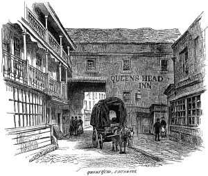 The Queens Head Inn, Southwark, London, 1887