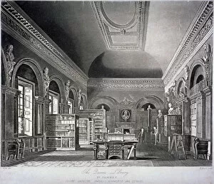 Charles Wild Gallery: The Queens library in St Jamess Palace, Westminster, London, 1819. Artist: R Reeves