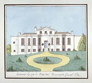 Kensington Prints: The Queens Lying-in Hospital, Kensington Gravel Pits, London, c1820