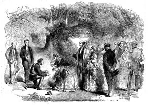 Saxe Coburg Gotha Albert Prints: The Queen's Visit to Birmingham - Her Majesty Planting an Oak in the Grounds of Warwick Castle