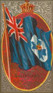 National Flag Prints: Queensland, from Flags of All Nations, Series 2 (N10) for Allen &amp