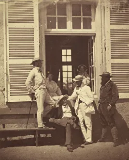 Quelques familiers de Louis Robert, ca. 1860. Creator: Olympe Aguado