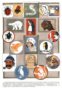 Badges Prints: Quelques insignes de sections automobiles, 1918. Creator: Unknown