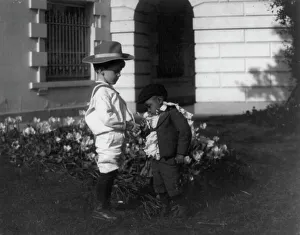 Quentin Roosevelt I Prints: Quentin Roosevelt (left) and his little playmate