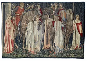 Sanc Grael Prints: Quest for the Holy Grail Tapestries - Panel 2 - The Arming and Departure of the Knights