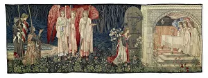 Sanc Grael Prints: Quest for the Holy Grail Tapestries - Panel 6 - The Attainment; The Vision of the Holy