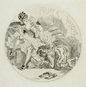 Rops Felicien Prints: Question d'Orient, 1874. Creator: Félicien Rops