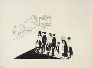 Misery Prints: The Queue, 1920. Creator: Moor, Dmitri Stachievich (1883-1946)